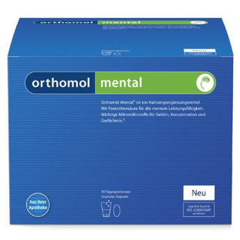 Orthomol Mental Прилагается чек из Немецкой аптеки подтверждающий оригинальность и покупку в Германии