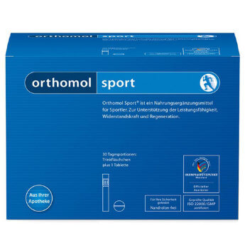 Orthomol Sport Прилагается чек подтверждающий подлинность покупки в Немецкой аптеке в Германии, а так же прилагаются оригинальные документы от производителя